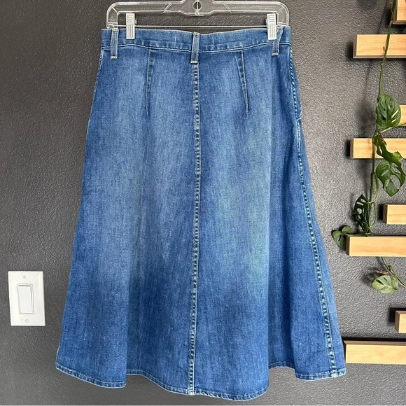 AMO Denim Marie Wrap Skirt - Wistfull Size Small Medium Wash - Picture 5 of 10